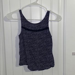 Navy with white polka dots tank top